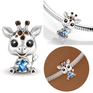 Giraffe Beads | Black Foam Base + Aquamarine Zirconia