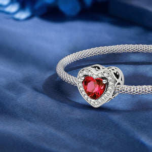 925 Sterling silver heart charm bead