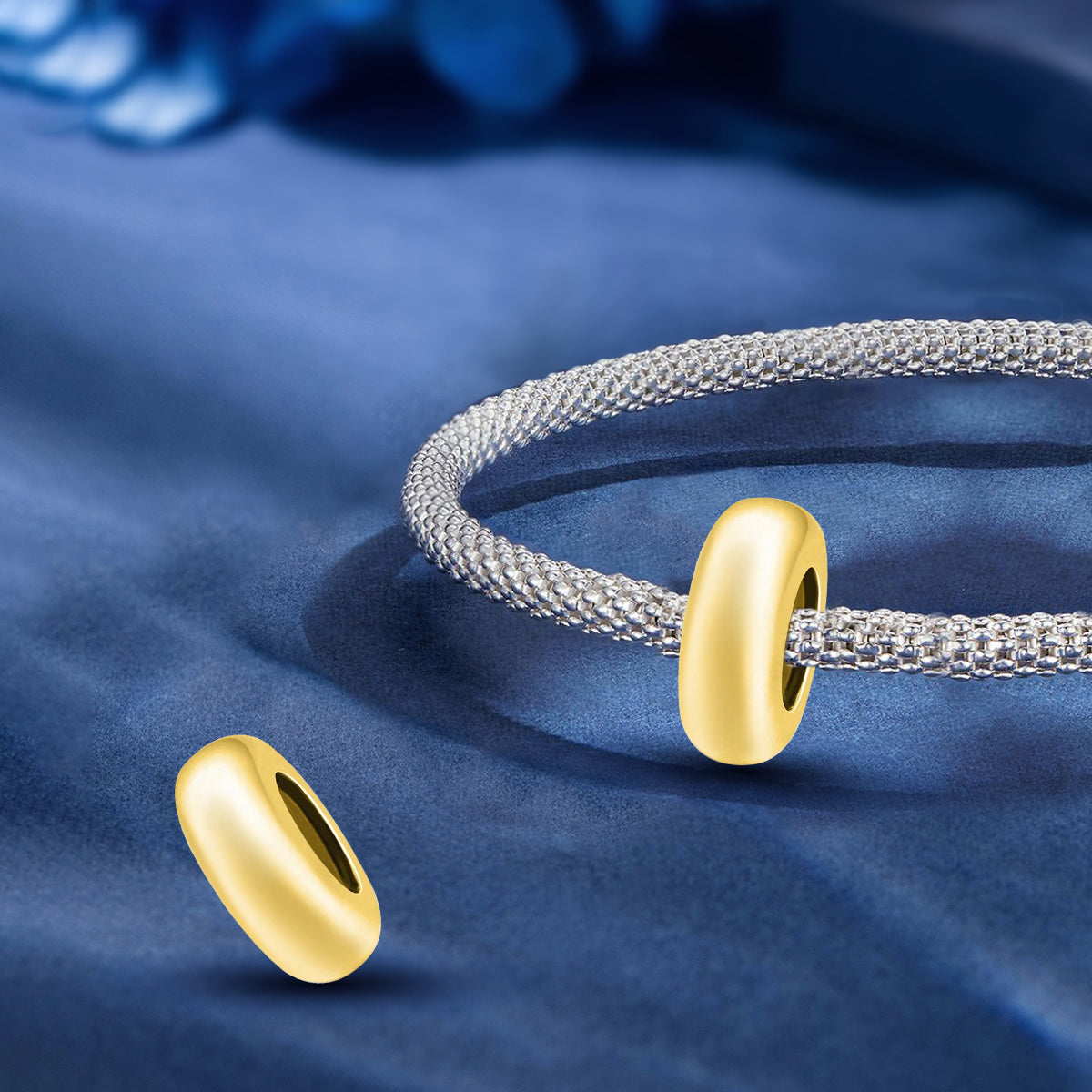 925 Sterling silver round charm bead