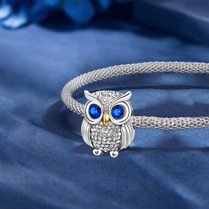 **Owl Beads | Platinum and Yellow Gold | Exquisite Zircon Inlay**
