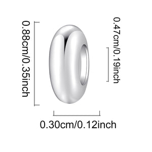 925 Sterling silver round charm bead