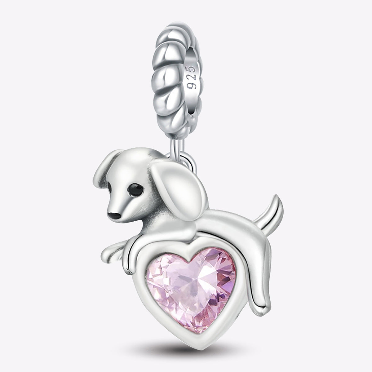 925 Sterling silver dog bead