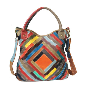 Multi-color floral design vintage ladies handbag & shoulder bag