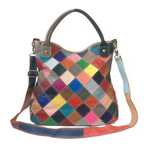 Multi-color floral design vintage ladies handbag & shoulder bag