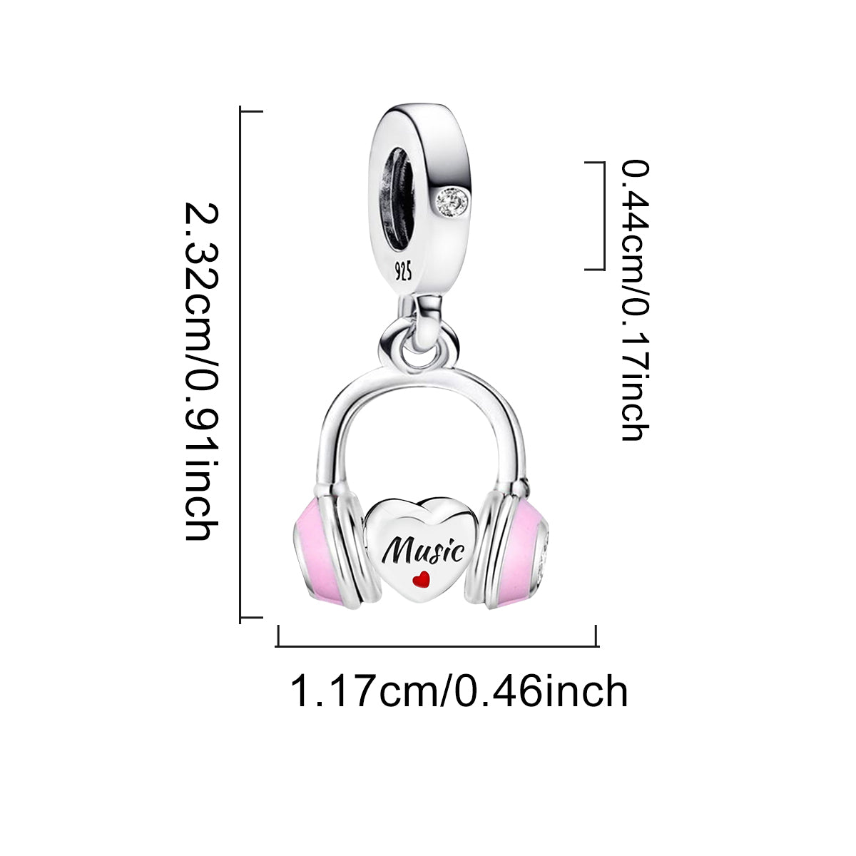 925 Sterling silver charm bead