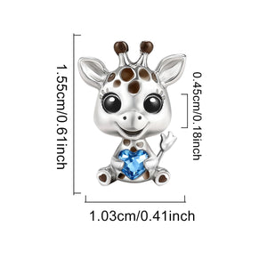 Giraffe Beads | Black Foam Base + Aquamarine Zirconia
