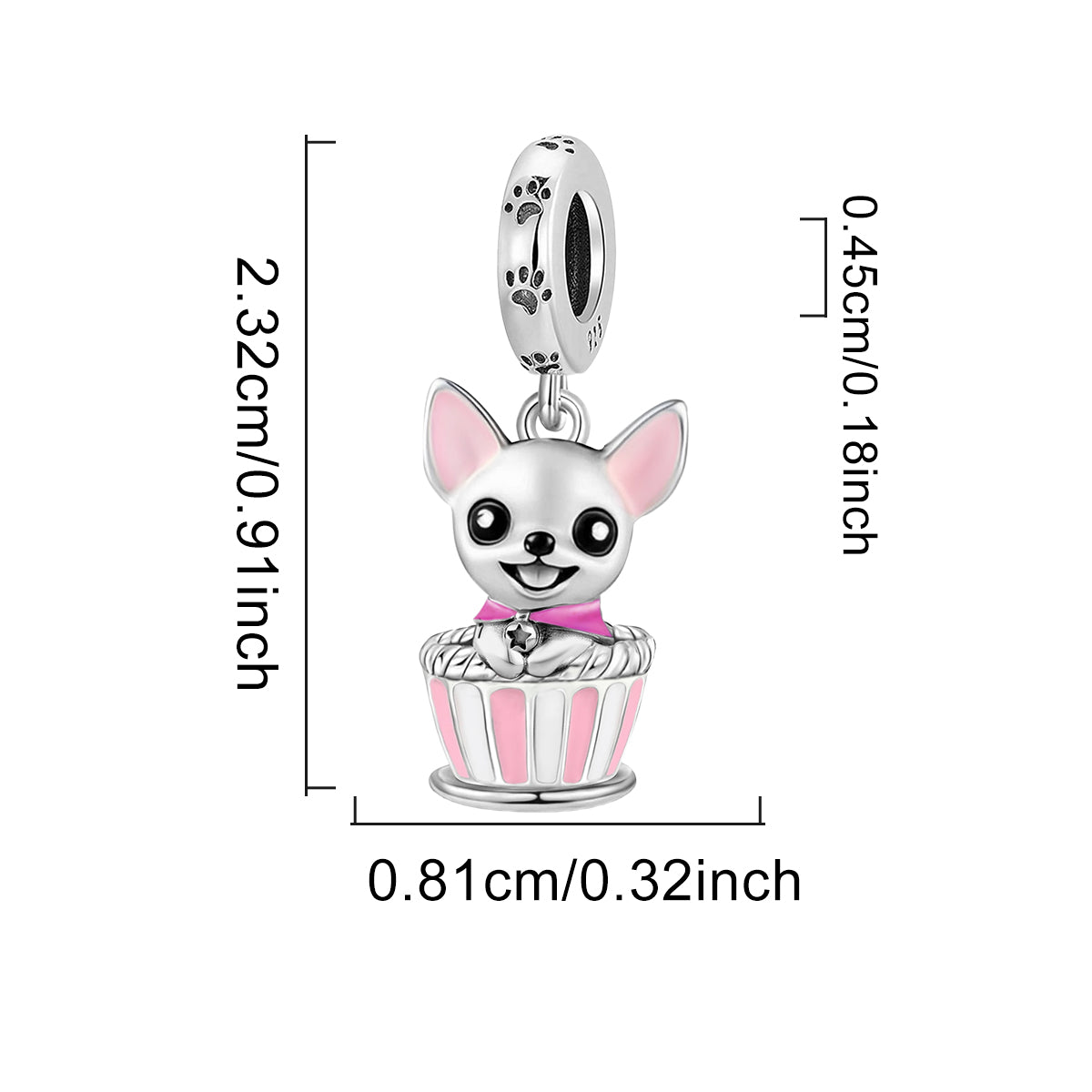 925 Sterling silver charm bead