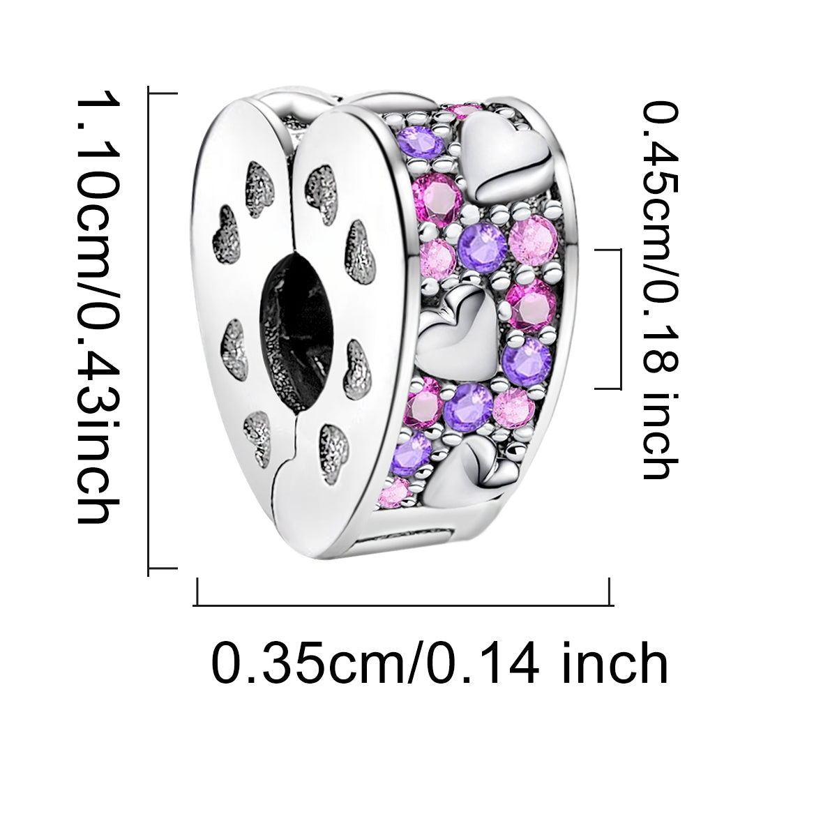 925 Sterling silver charm bead