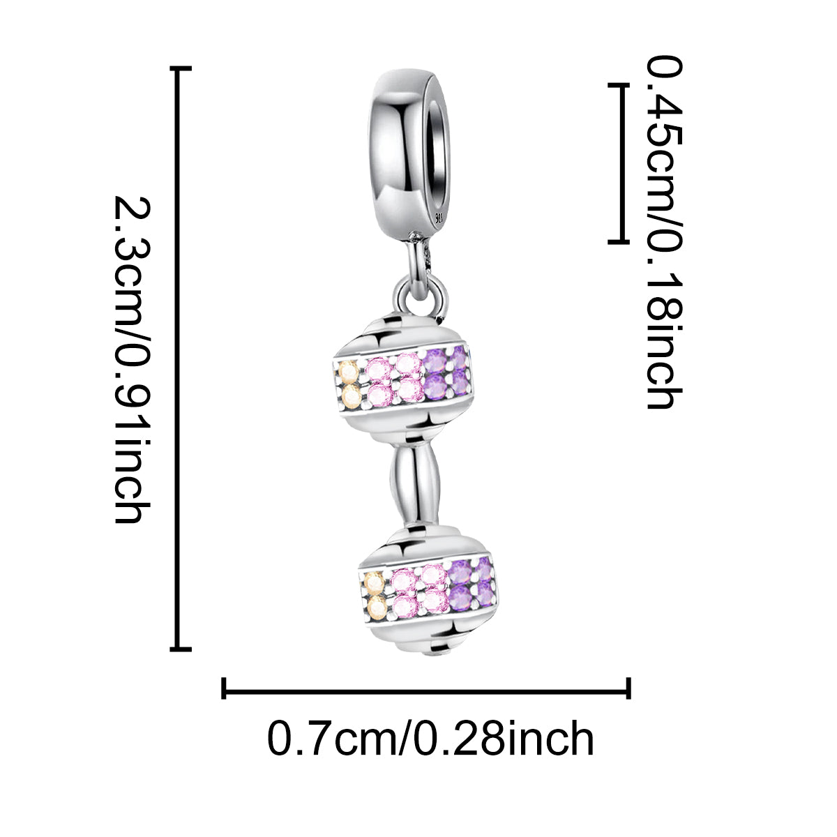 925 Sterling silver round bead