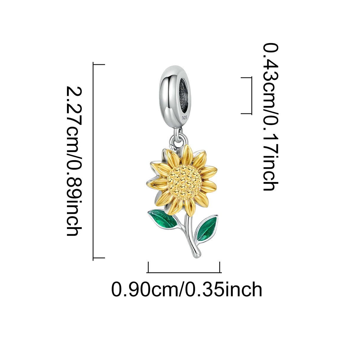 925 Sterling silver charm bead