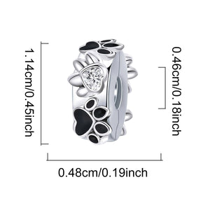 925 Sterling silver rose charm bead