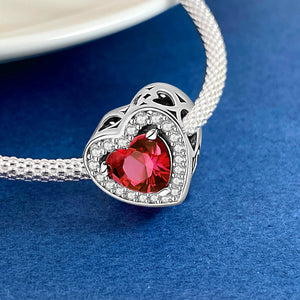 925 Sterling silver heart charm bead
