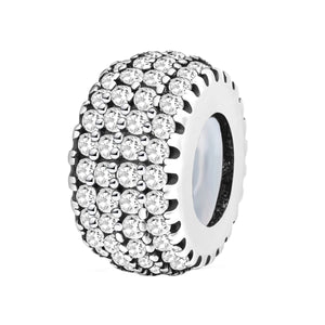 925 Sterling silver round charm bead