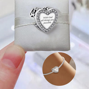 925 Sterling silver heart charm bead
