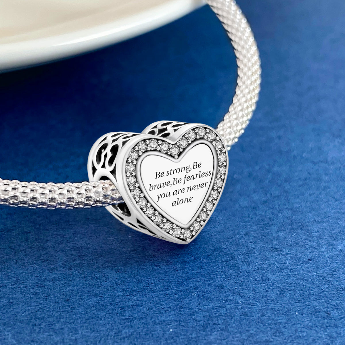925 Sterling silver heart charm bead