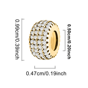 925 Sterling silver round charm bead
