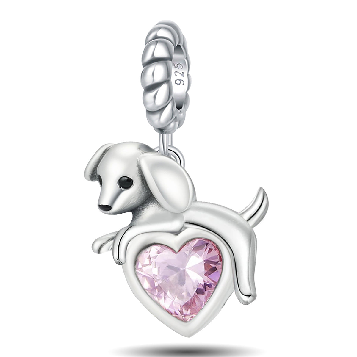 925 Sterling silver dog bead