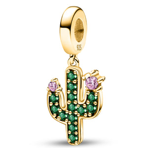 925 Sterling silver cactus bead