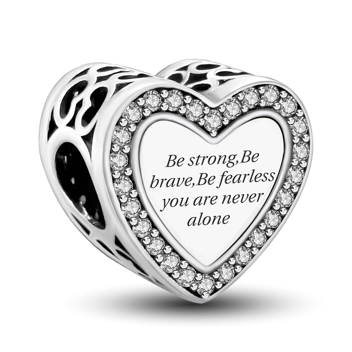 925 Sterling silver heart charm bead