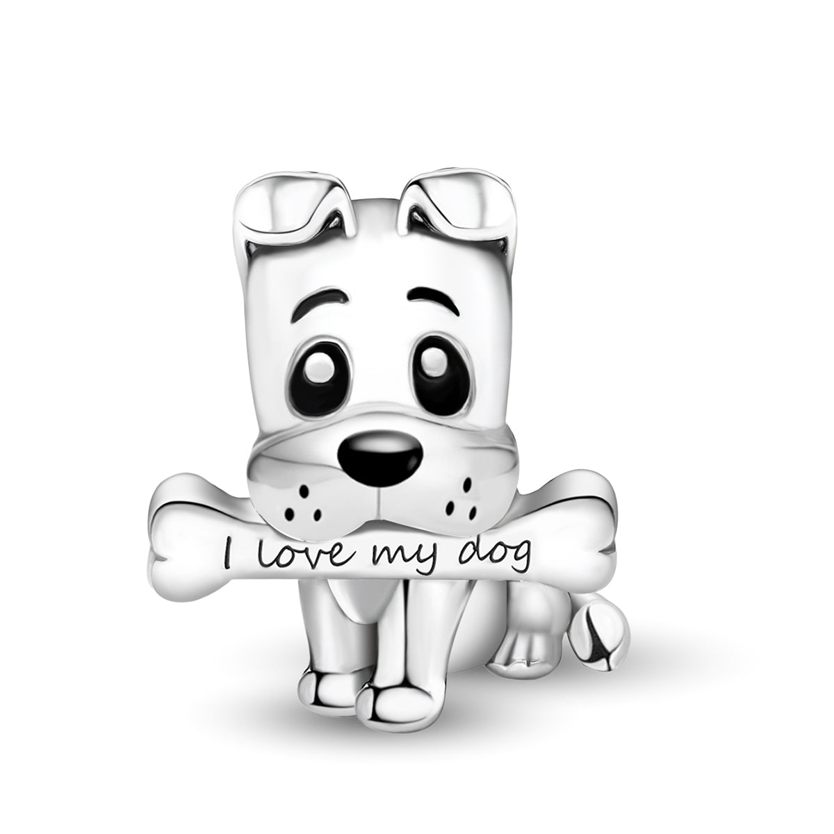 925 Sterling silver dog bead