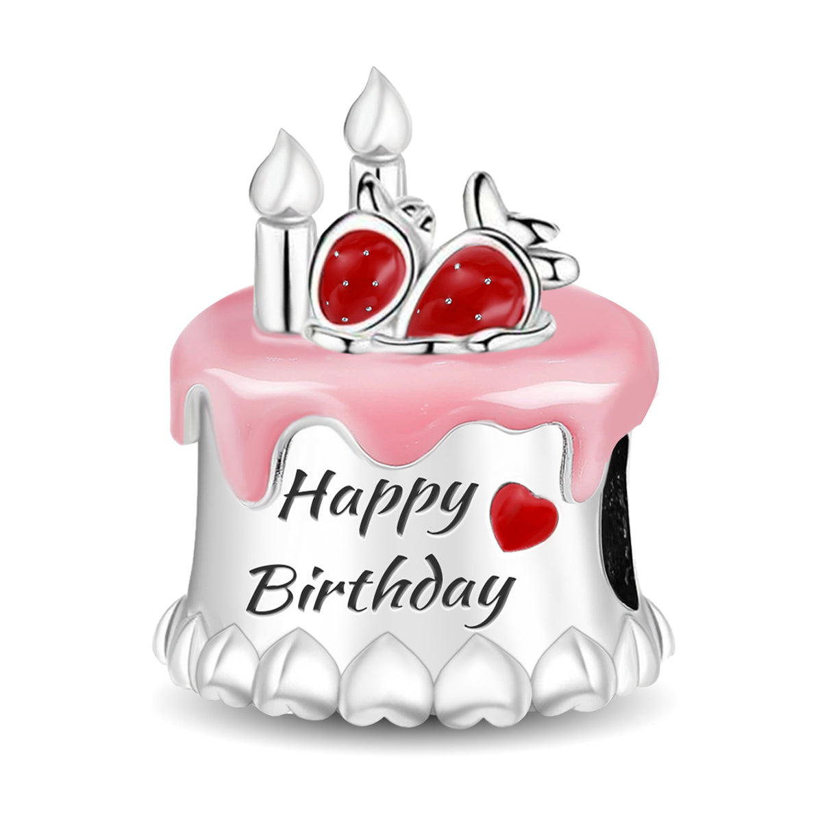 925 Sterling silver cake charm bead