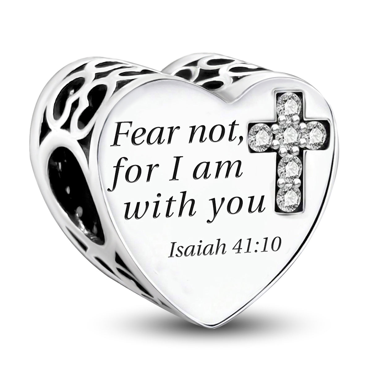 925 Sterling silver heart  charm bead