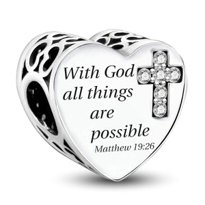 925 Sterling silver heart  charm bead