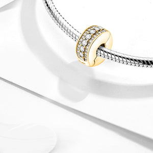 925 Sterling silver round  charm bead