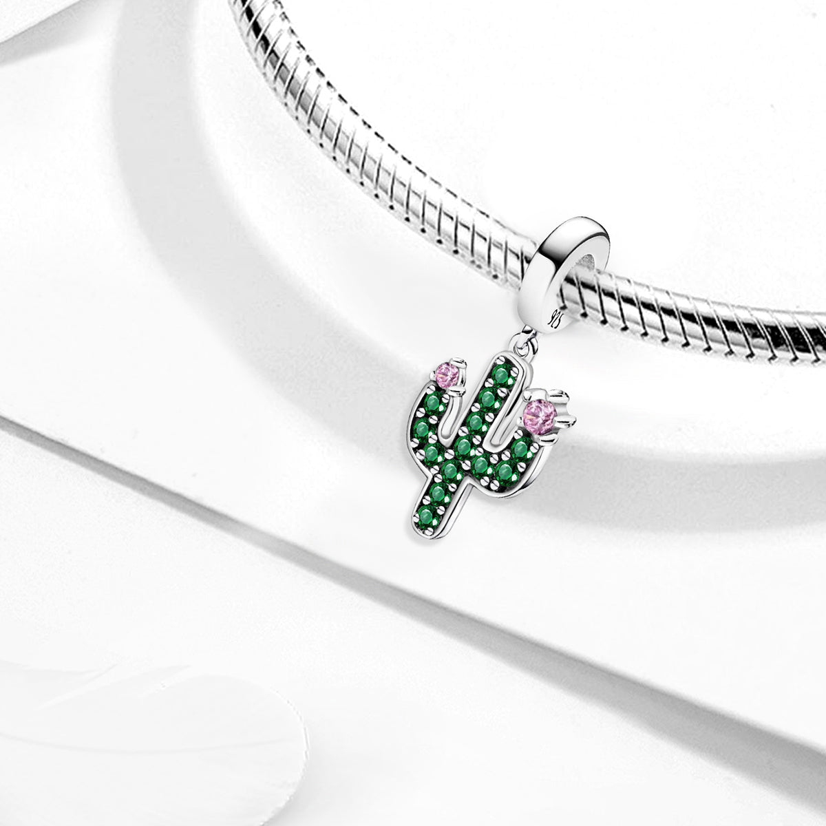 925 Sterling silver cactus bead