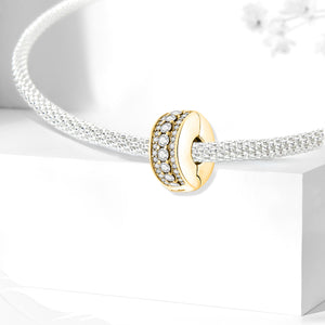 925 Sterling silver round  charm bead