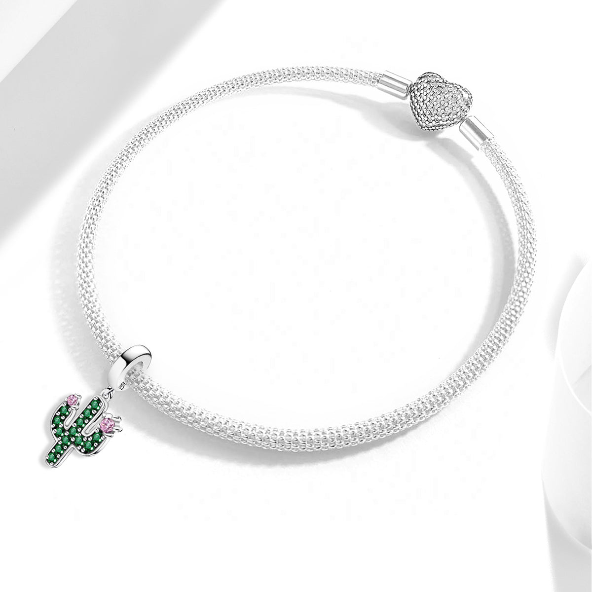 925 Sterling silver cactus bead