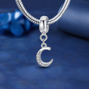 925 Sterling silver letter charm bead