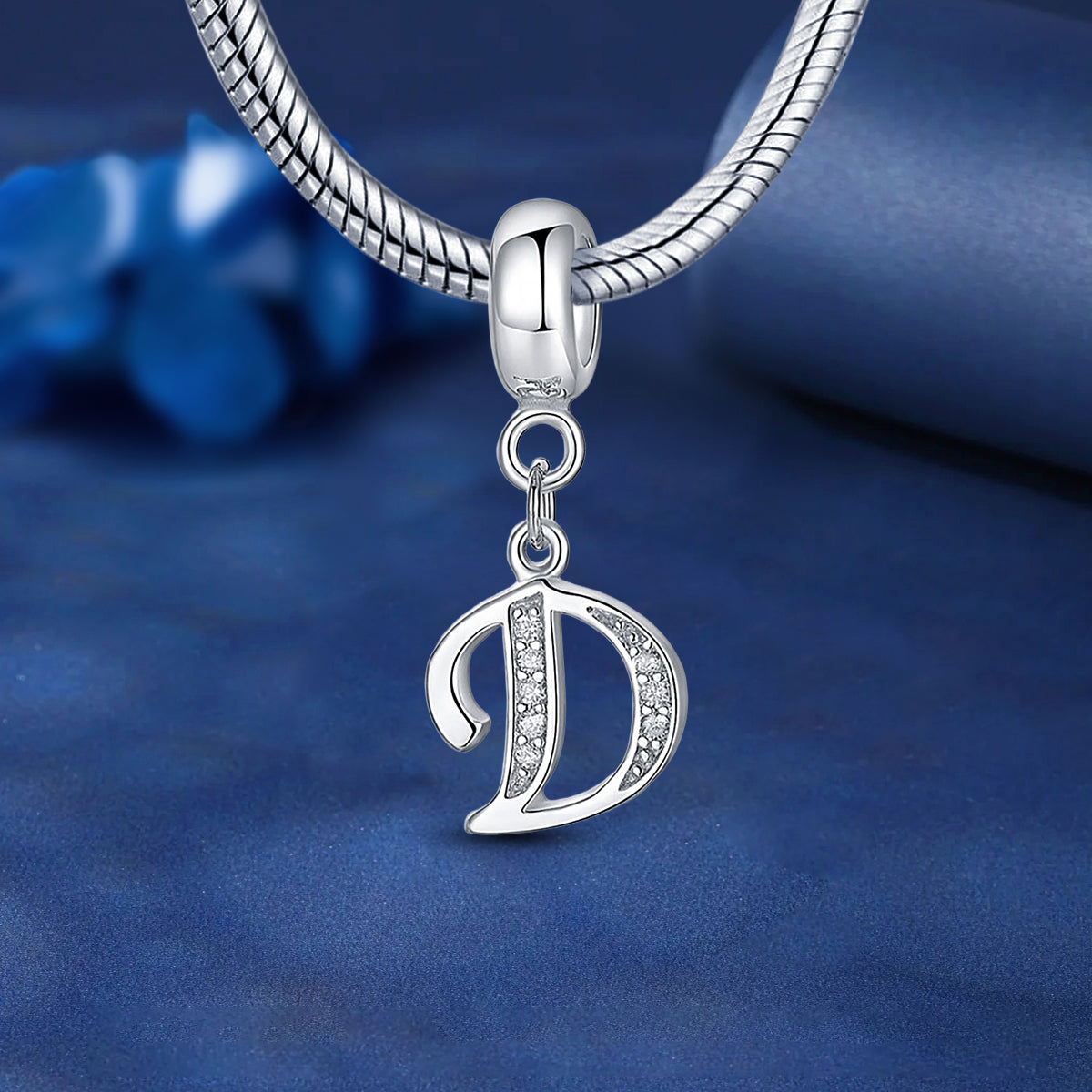 925 Sterling silver letter charm bead