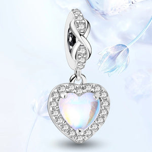 925 Sterling silver heart  charm bead