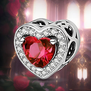 925 Sterling silver heart charm bead