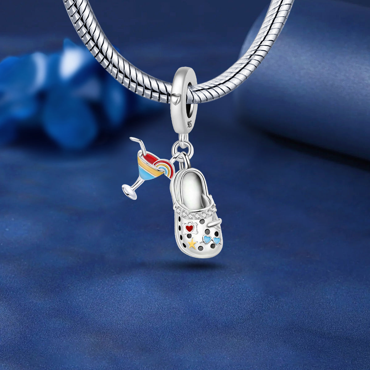 925 Sterling silver shoe charm bead