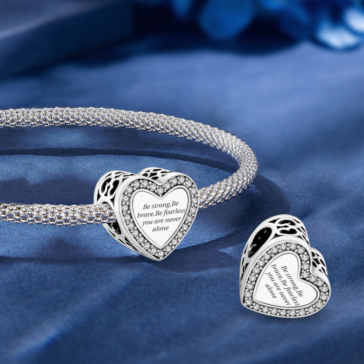 925 Sterling silver heart charm bead