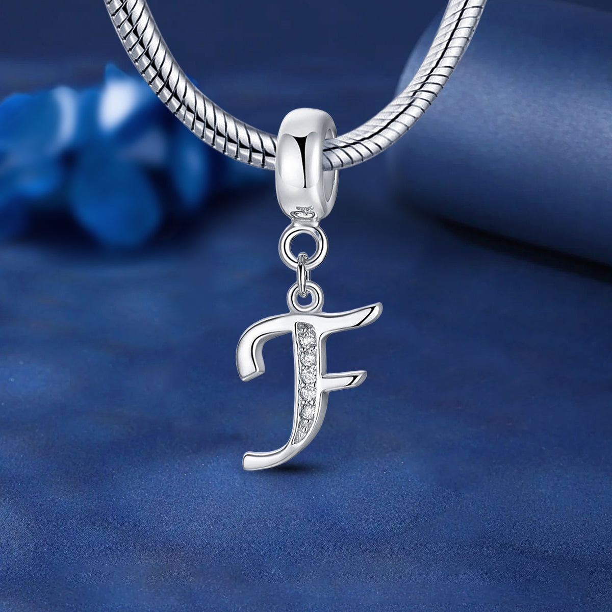 925 Sterling silver letter charm bead