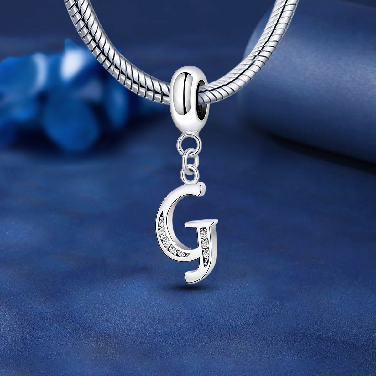 925 Sterling silver letter charm bead