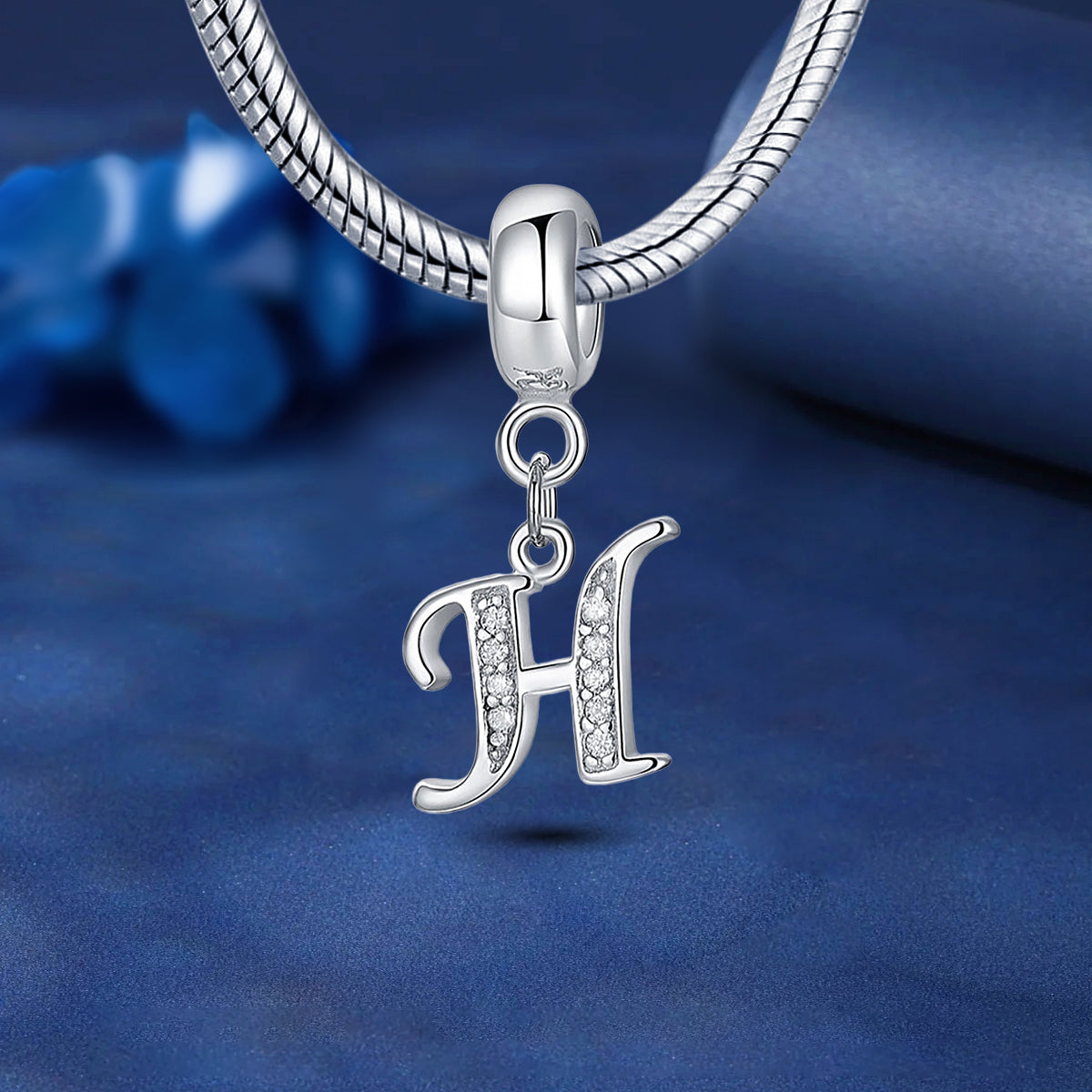 925 Sterling silver letter charm bead