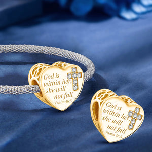 925 Sterling silver heart  charm bead