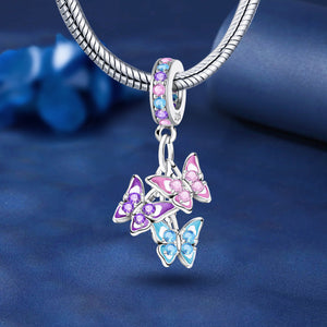 925 Sterling silver butterfly charm bead