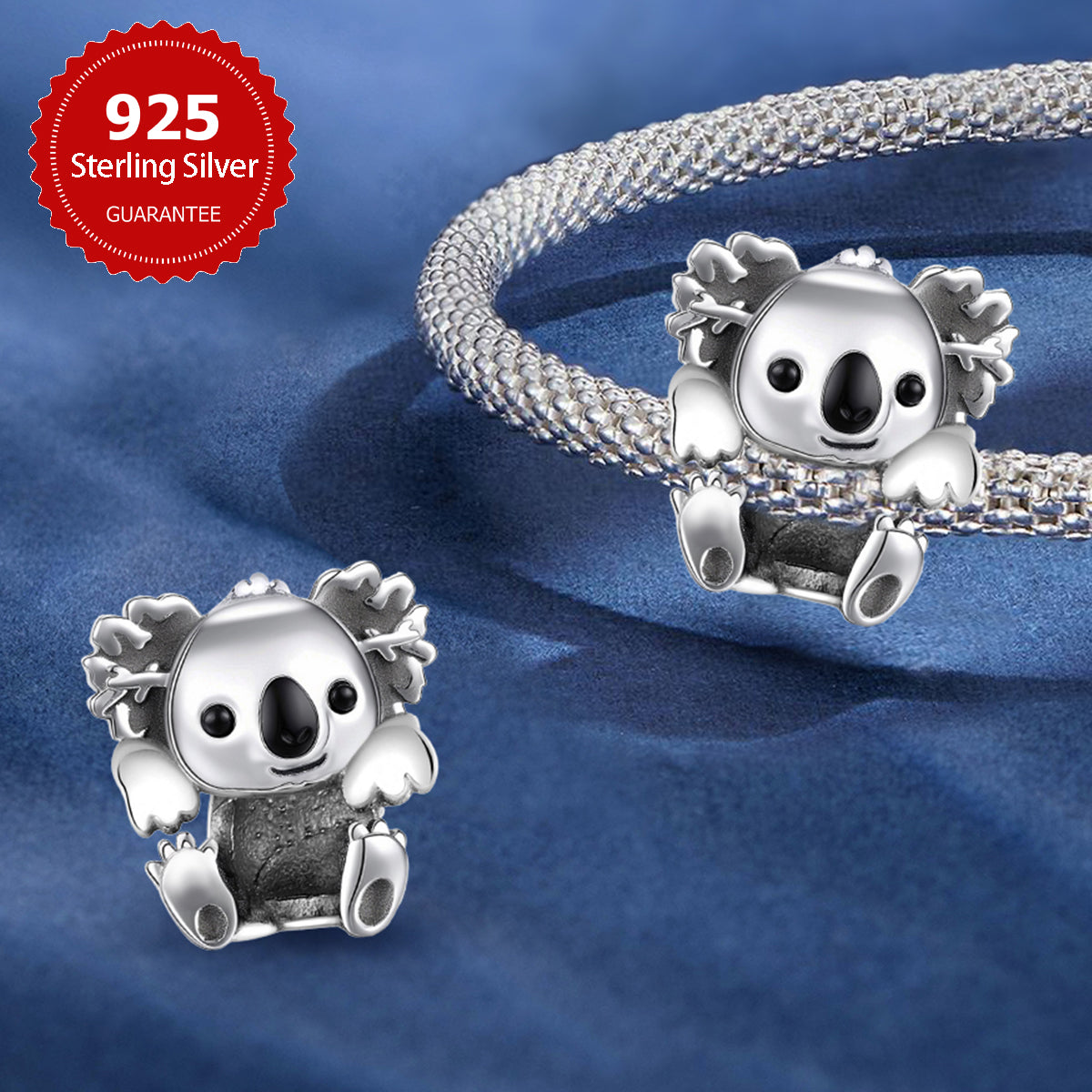 925 Sterling silver koala charm bead
