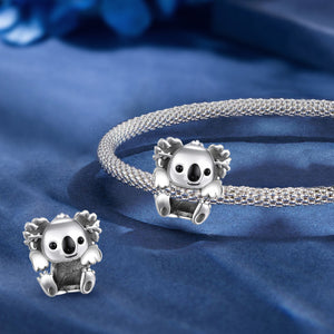 925 Sterling silver koala charm bead