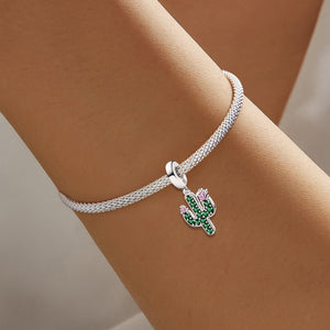 925 Sterling silver cactus bead