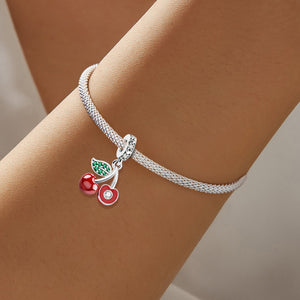 925 Sterling silver cherry charm bead