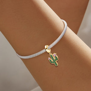 925 Sterling silver cactus bead
