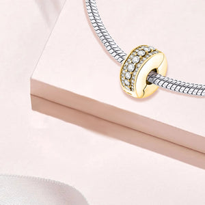 925 Sterling silver round  charm bead