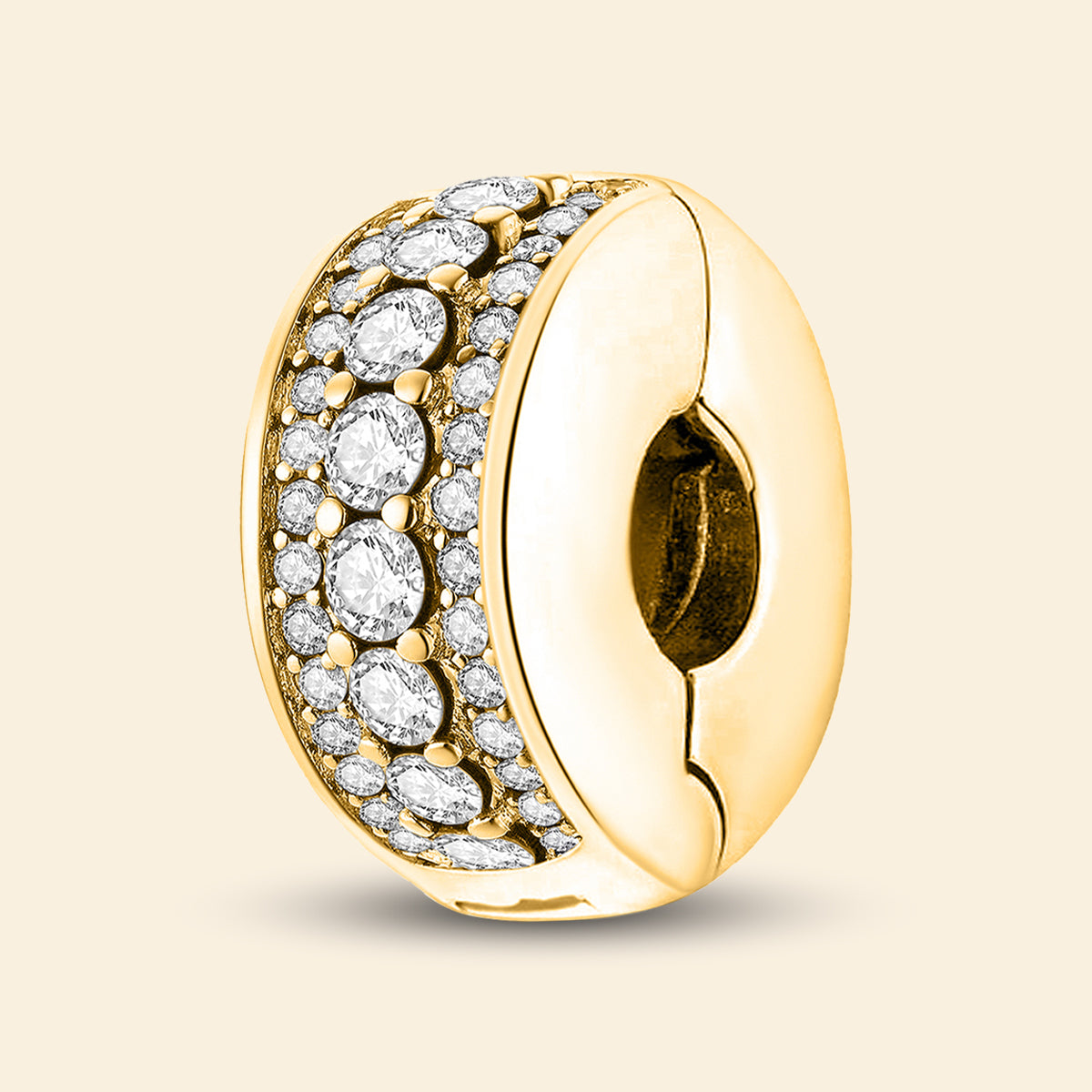 925 Sterling silver round  charm bead