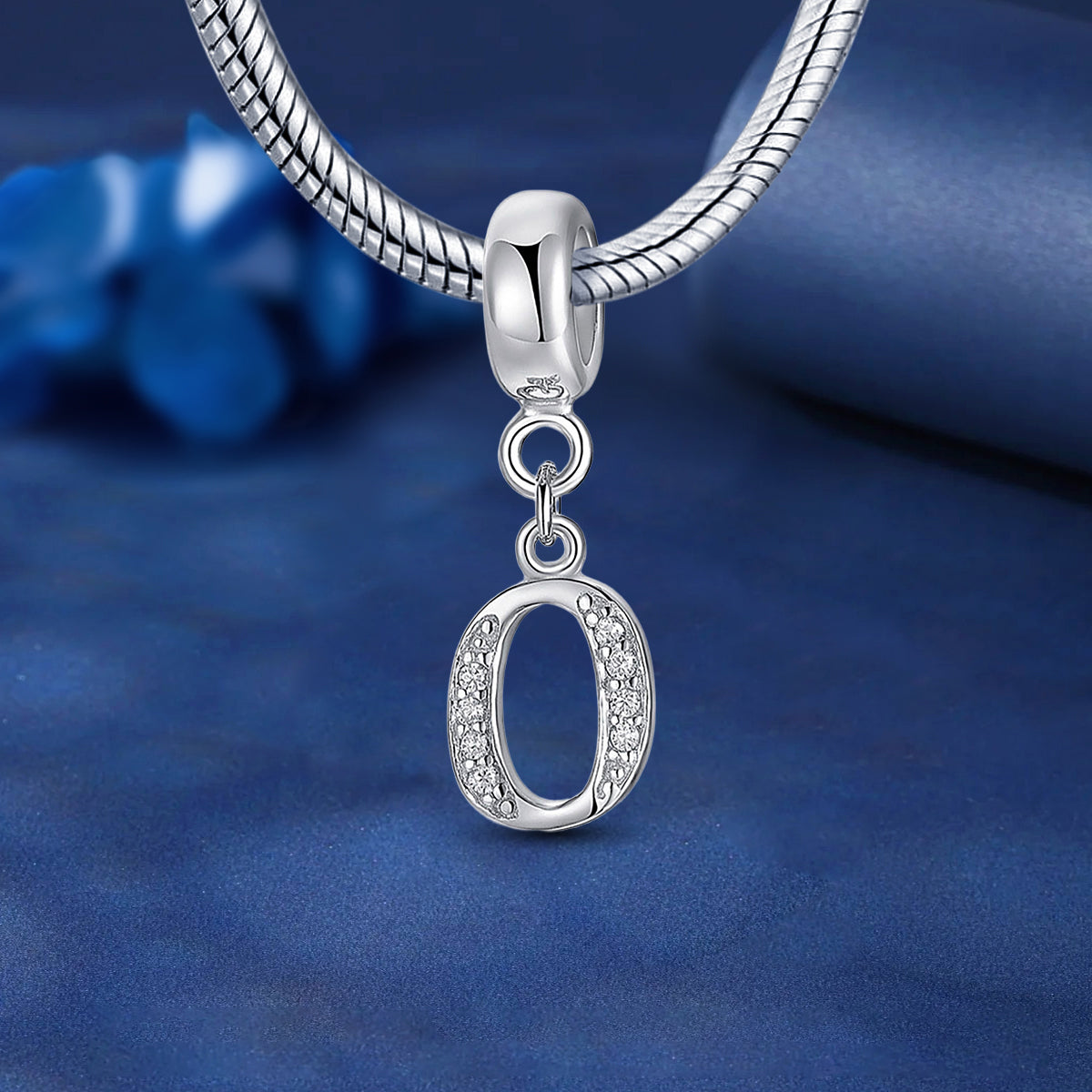 925 Sterling silver letter charm bead